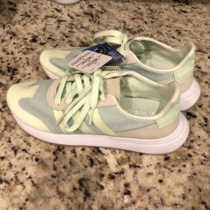 Cute mint green Adidas sneakers!